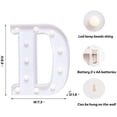 thumbnail image 3 of Dalrosia LED Letters Lights Sign, 26 Alphabet Light Up Letters White Led Letters for Bar Party Birthday Home Wedding Décor, 3 of 7