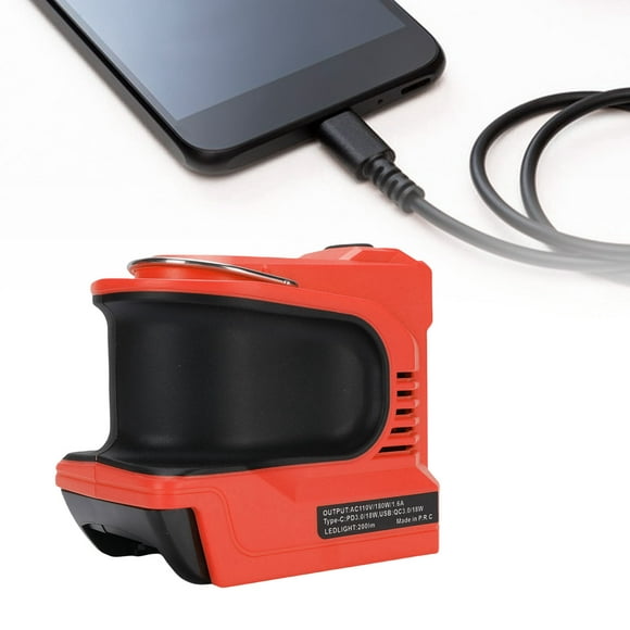180W Battery Inverter with LED Light, Camping, Emergency Charger for Smartphones, Tablets, Outdoor Backup