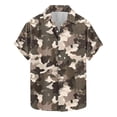 thumbnail image 2 of ZRGHAOYLQ Mens Short Sleeve Camo Tee Shirts Big and Tall Plus Size Button Down Shirts Vintage Camouflage Print Casual Lapel Shirt Tops, 2 of 5