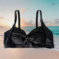 thumbnail image 2 of DHFJKG String Bikini Tops For Women Bathing Suit Swim Ruched Bikini Top With Adjustable Straps Solid Color Stylish Beachwear, 2 of 4