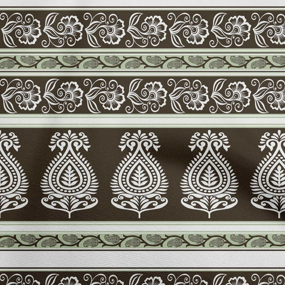 oneOone Polyester Spandex Black Fabric Asian Block Fabric For Sewing Printed Craft Fabric By The Yard 56 Inch Wide