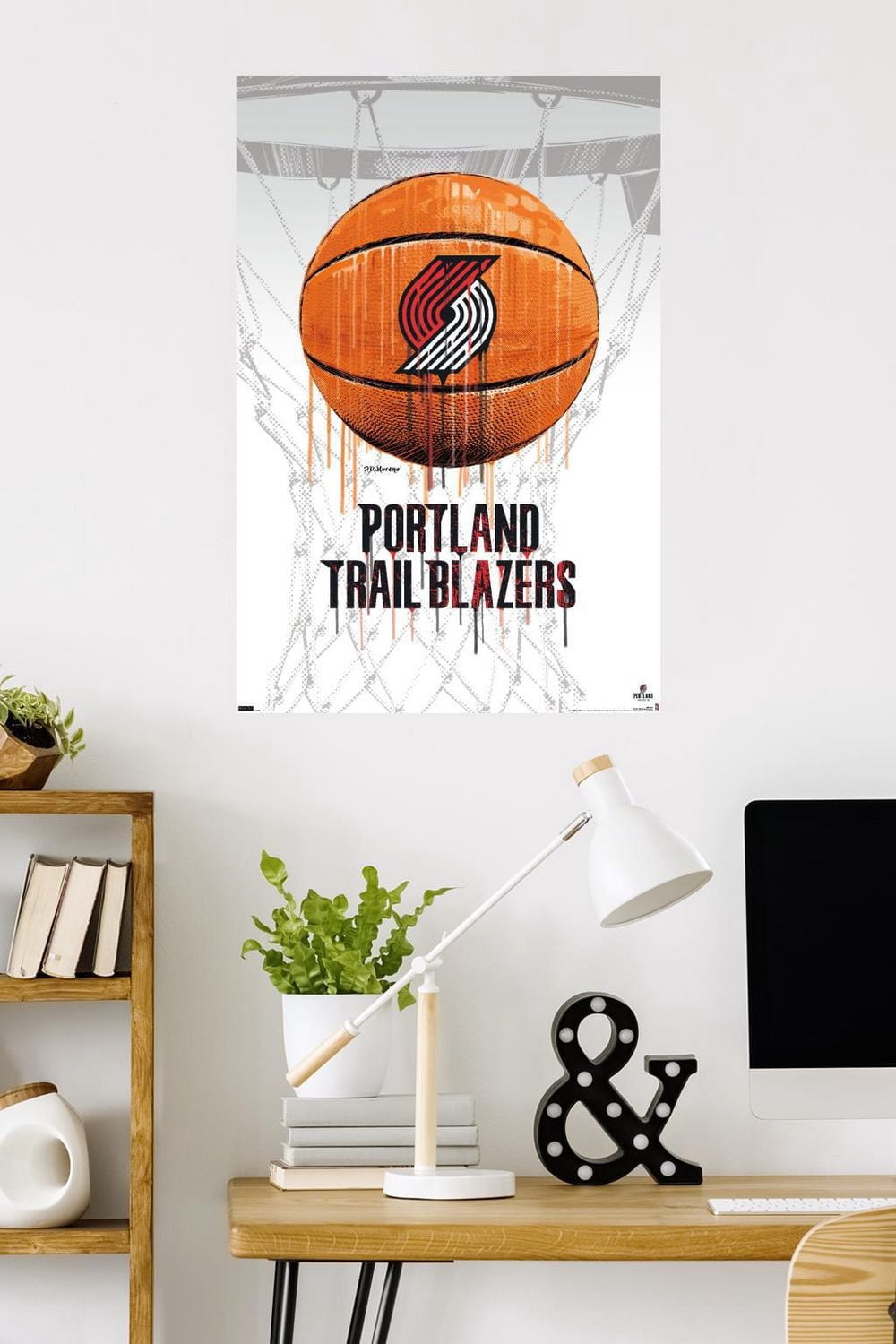 NBA Portland Trail Blazers - Drip Basketball 21 Wall Poster, 22.375" x 34"