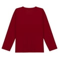 thumbnail image 5 of Atogsazn Kids Girls Long Sleeve Sweatshirt Casual Oversized Pullover T-shirt Summer Loose Fit Tops Clothing 03-Wine 14-15 Years Fashion, 5 of 9