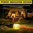 thumbnail image 6 of ZAZFO 25ft 10 Gauge Extension Cord, 3 Prong 5-15P to 5-15R, SJTW with Power Indicator Light, Heavy Duty Flexible Durable, Orange Waterproof for Outdoor Use, 6 of 7