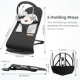 thumbnail image 3 of Asiento portátil Baby Bouncer HKAI de 0 a 18 meses con 3 modos, gris oscuro, 3 of 6