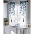 thumbnail image 5 of Blue Spring Botanical Sheer Curtains 54 Inch Length 2 Panels Set for Living Room/Bedroom, Weeping Eucalyptus Butterfly Kitchen Curtains Grommet Semi-Sheer Curtains Drapes Window Treatments 42"x54"x2, 5 of 7