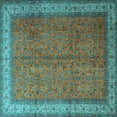 thumbnail image 1 of Ahgly Company Indoor Square Persian Light Blue Traditional Area Rugs, 7' Square, 1 of 4