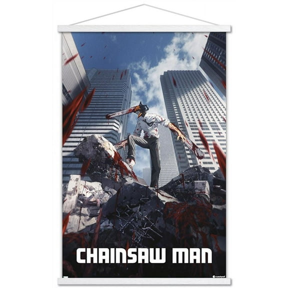 Chainsaw Man - Key Art Wall Poster with Magnetic Frame, 22.375" x 34"