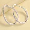 thumbnail image 4 of Yesbay Women Oval Type Hoop Alloy Earrings Ear Loop Piercing Jewelry-Golden, 4 of 6