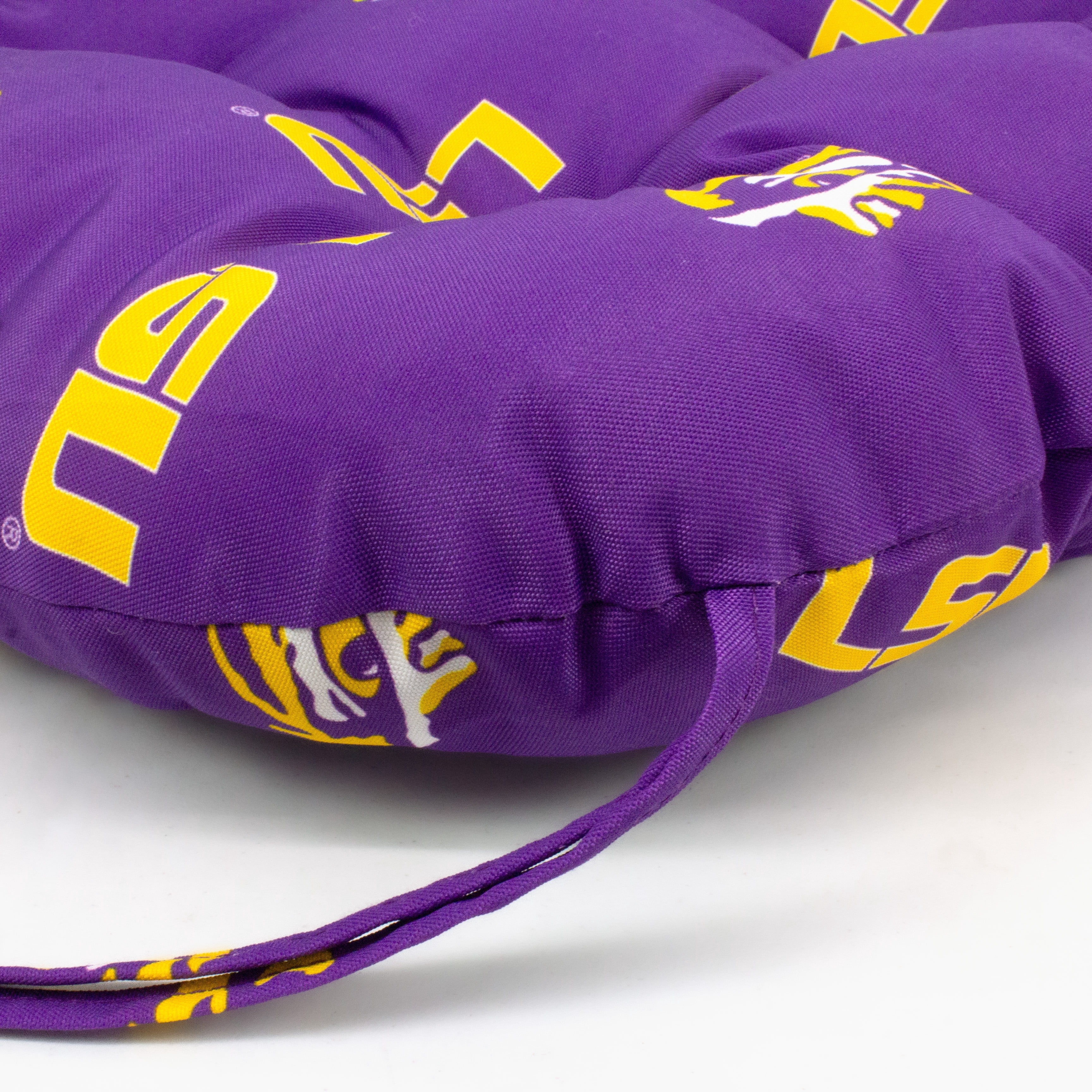 College Covers LSU Tigers Patio Seat D Cushion 20" x 20", 2 Tie Backs