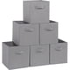 thumbnail image 1 of Kisportee Cubos de Almacenamiento de Tela Plegables de 11", Paquete de 6 Cubos Plegables y Colapsables para Organización con Asa para Ropa, Juguetes, Libros (Gris), 1 of 9