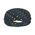 thumbnail image 2 of Easygdp Mardi Gras Strings of Beads Sports Headband Non Slip Headband Unisex for Head Circumference 19.6 - 22.4 inch, 2 of 9