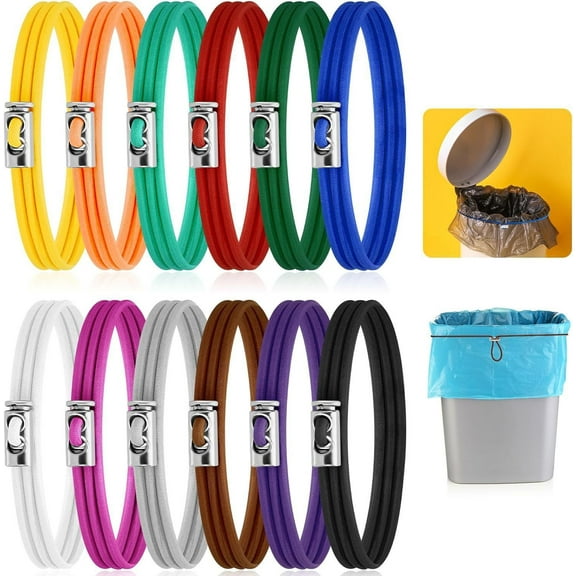 Viveous 6pcs Trash Can Bands Adjustable Rubber Garbage Trash Can Bands Elastic Trash Trash Can Bag Holder Trash Can Bungee Cord Elastic Trash Can Strap