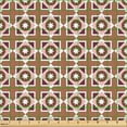 thumbnail image 2 of Ambesonne Geometric Fabric by the Yard Upholstery, Squares Star-Like Shapes, 10 Yards, Pale Caramel and Dark Fuchsia, 2 of 5