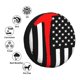 thumbnail image 4 of Fotbe Firefighters USA Flag Funda de Llanta de Repuesto con Estampado, Engrosada, Ajuste Universal para Jeep, Remolque, RV, SUV, Camión-15 inch, 4 of 6