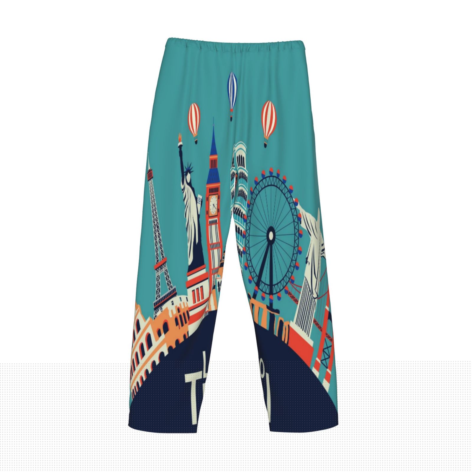 thumbnail image 5 of Bingfone Let'S Go Travel Mens All Over Print Sleep Pajama Pants-Large, 5 of 9