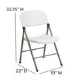 thumbnail image 6 of Flash Furniture Plastic Folding Chair White Set of 4 (4DADYCD70WH), 6 of 9