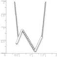 thumbnail image 4 of Auriga Fine Jewelry 14K White Gold Sideways Diamond Initial Z Necklace for Women, 4 of 5