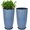 Sky Blue, variant on Set of 2 9 Gallon Tall Large planters for Outdoor/Indoor of 12" Dia x 21" H Round Flower Pots Set Faux Stone Finish Front Door Patio Square Porch Planters with Tray, Sky Blue