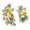 Yellow White, variant on 2Pcs Wedding Arch Wreath Handmade Floral Backdrop for Decor Wall Wedding Car Blue White