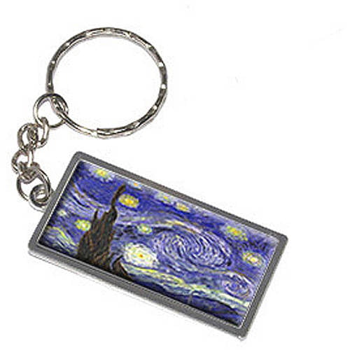 Keychain midnight stars name initials personalized Button Starry Night Monogram Magnet blue custom Phone Grip
