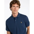 thumbnail image 4 of U.S. Polo Assn. Men's Short Sleeve Waffle Knit Thermal Polo Shirt, 4 of 4