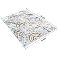 thumbnail image 4 of White Boho Bohemia Rainbows Clouds Hearts Pattern Blanket,Comfortable Soft Flannel Throw Blanket,All Season,Warm Lightweight Blankets for Sofa Bed Couch Living Room Chair,40"x50", 4 of 4
