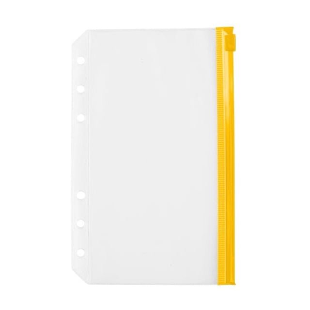 2026 Yellow Zipper File Bag, A4 Mesh Document Pouch with Handle, Portable Waterproof Storage for Papers & Tablets, Durable Organizer for Travel & School - AI