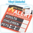 thumbnail image 4 of Unique Bargains People and Pet Safety Locator Sticker 3x3", 10 Pack Fire Rescue Safety Decal, 4 of 6