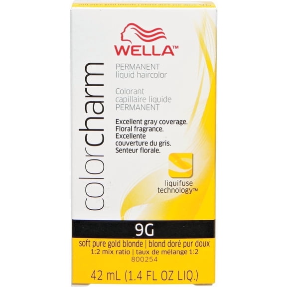 Wella COLOR CHARM, HAIR COLOR Liquid Haircolor, 9g Soft Pure Golden Blonde, 1.4 oz