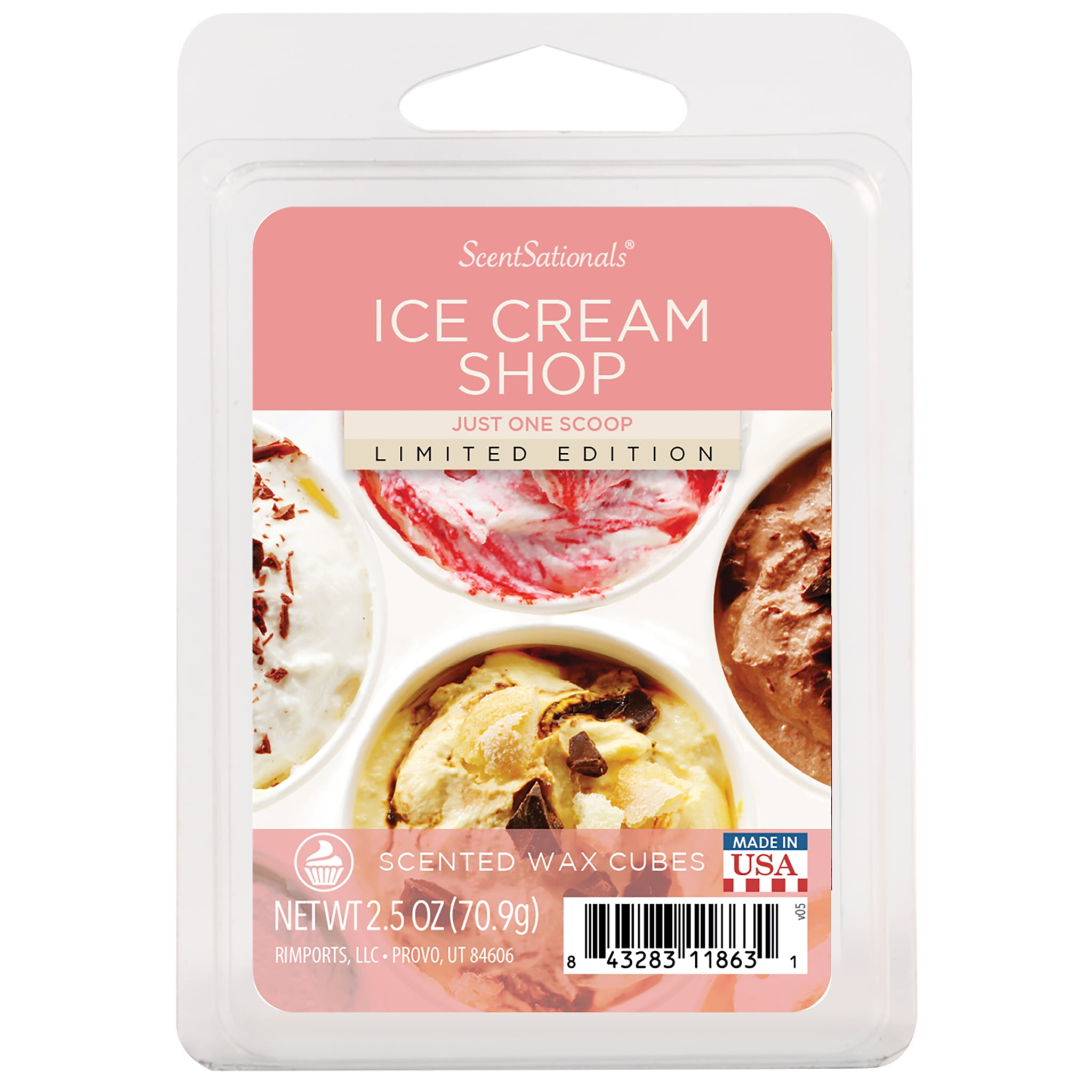 Ice Cream Shop Scented Wax Melts Scentsationals 2 5 Oz 1 Pack