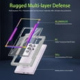 thumbnail image 4 of Allytechgroup for Samsung Galaxy S25+ Plus Case, Military Grade Shockproof Clear Case with Aluminum Frame & Soft TPU Bumper, Drop-Tested Protective Cover with Camera & Screen Guard Wireless Charging, 4 of 8