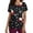 Black, variant on Lolmot Scrub Tops for Women Christmas Printed Short Sleeve V-Neck Nurse Working Uniform Holiday Tunic Blouse with Pockets