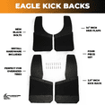 thumbnail image 2 of Eagle Manufacturing 14″ Kick Back Mud Flaps All Black (4PC), 2 of 3