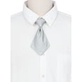 thumbnail image 4 of Corbatas cortas preatadas INSPIRE CHIC para mujeres, color sólido, corbata pequeña para uniforme escolar, gris plateado, talla única, 4 of 5