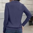 thumbnail image 3 of Womens Long Sleeve Tops Dressy Casual V Neck Polo Shirts Business Work Blouses, 3 of 5