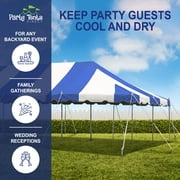 Party Tents Direct Weekender Pole Tent Party Canopy with Sidewalls, 20x40 Blue and White