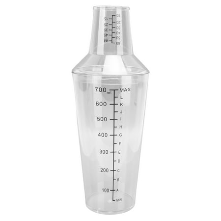 

Cocktail Shaker Set Clear Scale Comfortable Hold Transparent Boston Shaker Prevent Spill Glossy Surfaces For Home 500ML 700ML