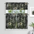 thumbnail image 2 of Kitchen Curtains 36 Inch Short - 3 Panel Set, Vintage Floral Butterfly Bee Botanical Print, Rod Pocket Window Curtain for Farmhouse, Modern Rustic, Spring Summer Decor, Easy Wash, 2 of 6