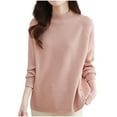 thumbnail image 2 of Tops casuales para mujer,Blusa informal de punto con cuello redondo para mujer, manga larga con botones laterales, poliéster, largo regular, para uso en casa y en la oficina, sopatenor, 2 of 8