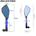 thumbnail image 3 of QX Motorcycle Handlebar Rear View Mirrors Anti-glare Mirror for Aprilia MANA850 SPORTCITY CUBE 300 SR MOTARD 125 SPORTCITY CUBE 125, 3 of 4