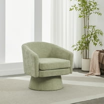 Christopher Knight Home Contemporary 360° Swivel Barrel Accent Chair, Green Chenille Upholstery and Cushion