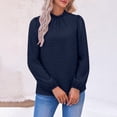 thumbnail image 6 of Annhoo Long Sleeve Shirts for Women Dressy Casual Pleated Crewneck Solid Color Loose Tops Spring Clothes, 6 of 8