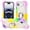 Colorful beige, variant on Kryonix for iPhone 17 Pro Max Case with Ring Holder, Durable Military-Grade Rugged Shock-Absorbing Silicone Rubber Protective Case with 360° Rotating Kickstand for Women and Girls, Pink/Yellow/Blue