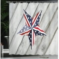 thumbnail image 4 of Ambesonne 4th of July Shower Curtain, Star US Flag, 69"Wx84"L, Multicolor, 4 of 5