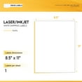 thumbnail image 3 of HOUSELABELS 1-up (Full Sheet) Multipurpose Labels (8-1/2" x 11") For Laser and Inkjet Printers, 25 Sheets, 3 of 6