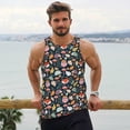 thumbnail image 6 of Picia Autumn Fox Owl Printed Men’s Performance Tank, Men's Workout Tank Top Moisture-Wicking Tank Top Muscle tee, Breathable Workout Shirt-X-Large, 6 of 7