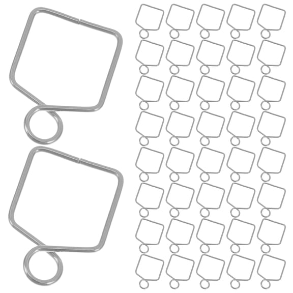 WORGEOUS 100pcs Chandelier Crystal Clips for Fastening, 14mm Metal Buckle Silver Chandelier Connector Parts for DIY Crystal Ball Prism Lamp Hanging