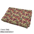 thumbnail image 5 of Vintage Floor Pillow Lounger Cover, Natural Tropical and Exotic Birds Butterflies Flowers and Pomegranate Illustration, Nap Mat Printed Fabric Case for 5 Pillows, 88" x 27", Beige Red, by Ambesonne, 5 of 5