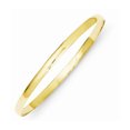 thumbnail image 1 of 14k Or Jaune Massif 4-mm Demi-Rond Bracelet, 1 of 1